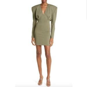 Mother of All Eris Dress Olive Green Revolve Standout Shoulders Size Medium NWT